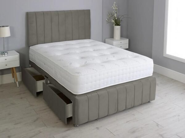 Charcoal Gray Divan Bed – Ottoman Base