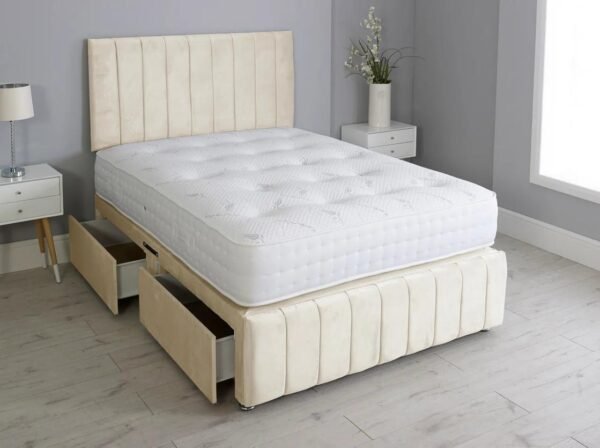 Soft Beige Divan Bed – Ottoman Base